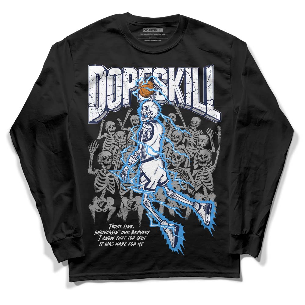 AJ Spizike White Obsidian DopeSkill Long Sleeve T-Shirt Thunder Dunk Graphic