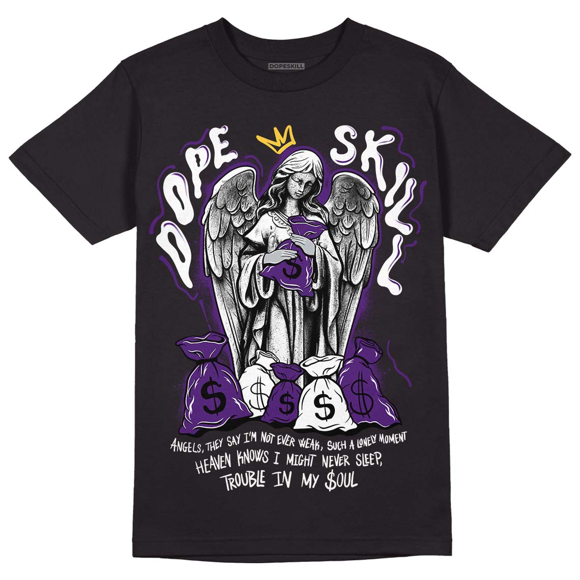 Field Purple 12s DopeSkill T-Shirt Angels Graphic
