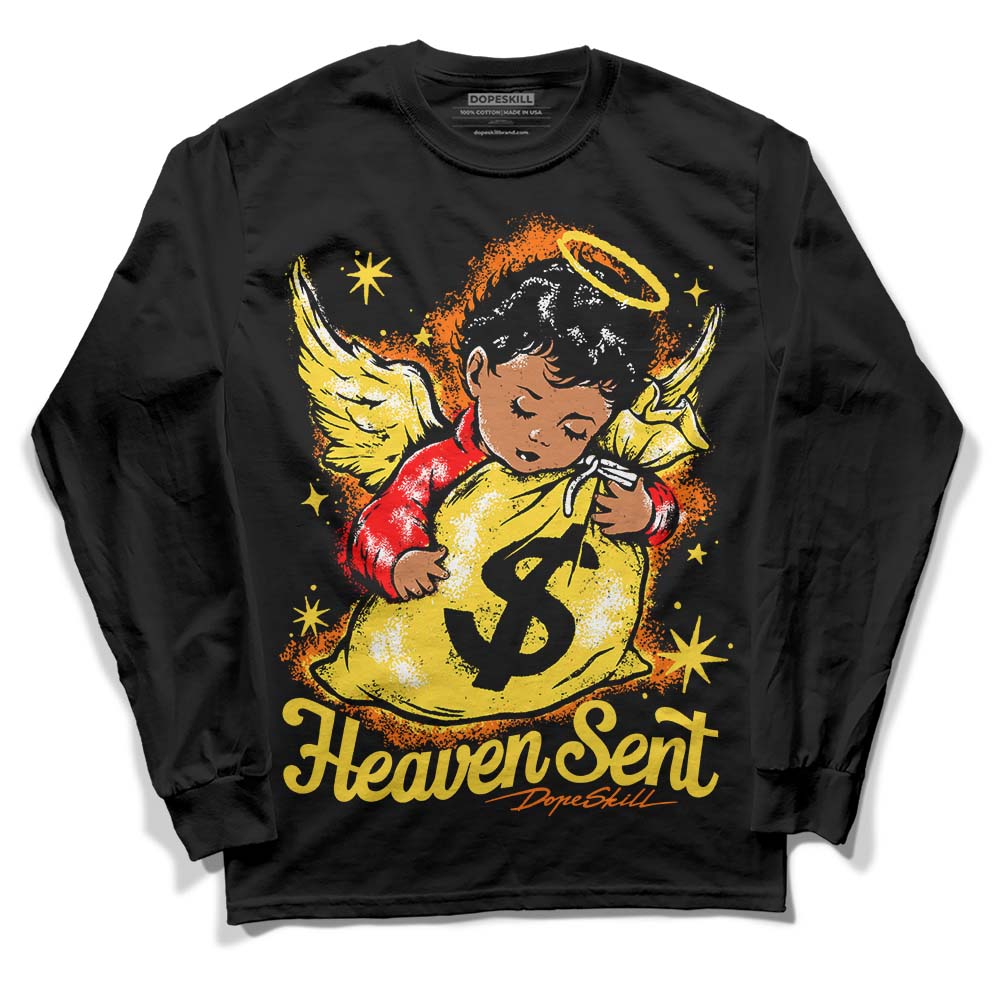 Black Tour Yellow AJ 4 Thunder DopeSkill Long Sleeve T-Shirt Heaven Sent Graphic