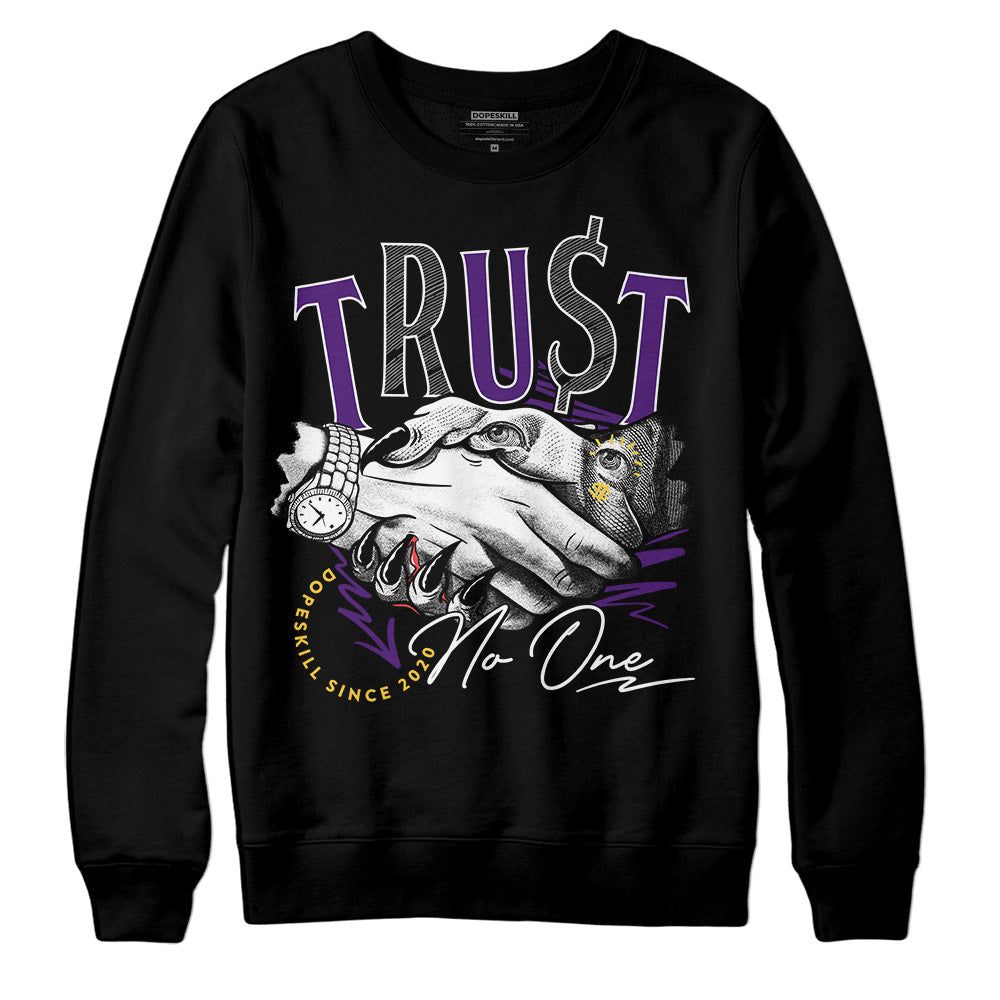 Field Purple 12s DopeSkill Sweatshirt Trust No One Graphic