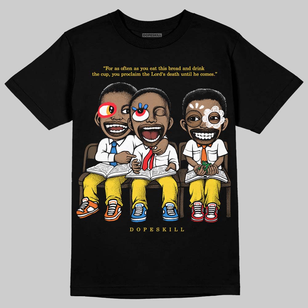 Black Tour Yellow AJ 4 DopeSkill T-Shirt First Sunday Graphic
