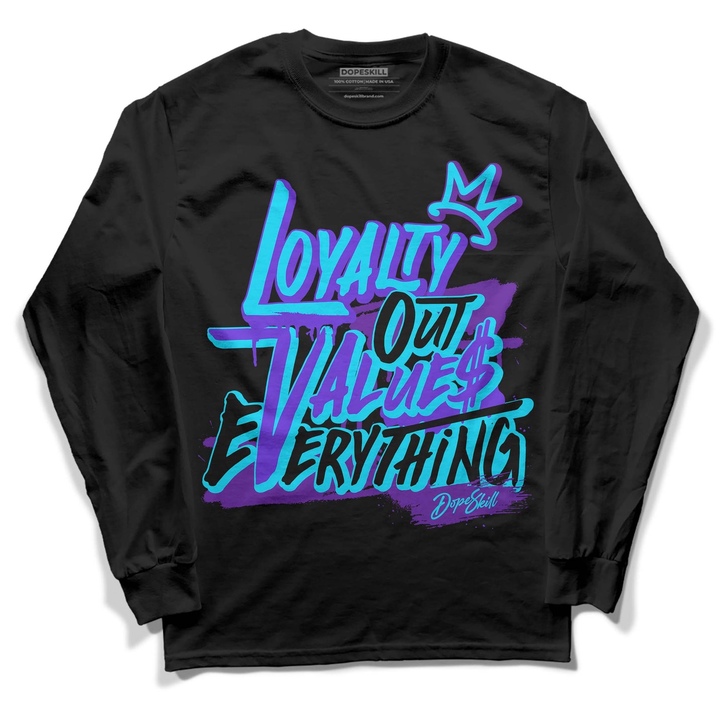 Aqua 6s DopeSkill Long Sleeve T-Shirt LOVE Graphic