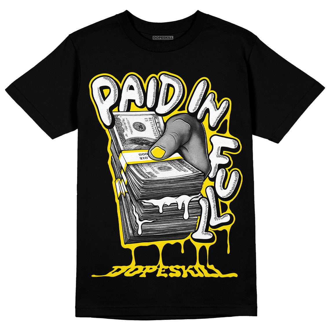 AJ 13 Del Sol DopeSkill T-Shirt Paid In Full Graphic