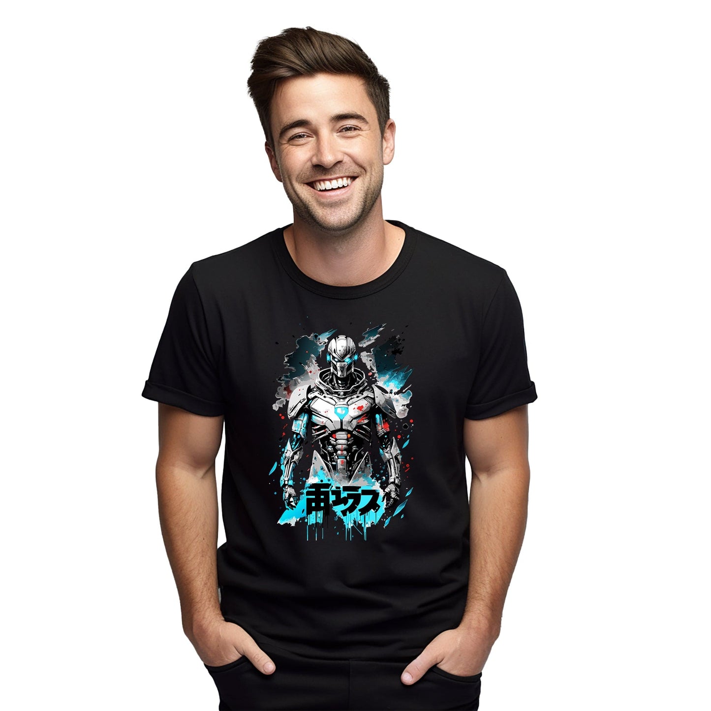 Cyborg Anime Skeleton T-shirt