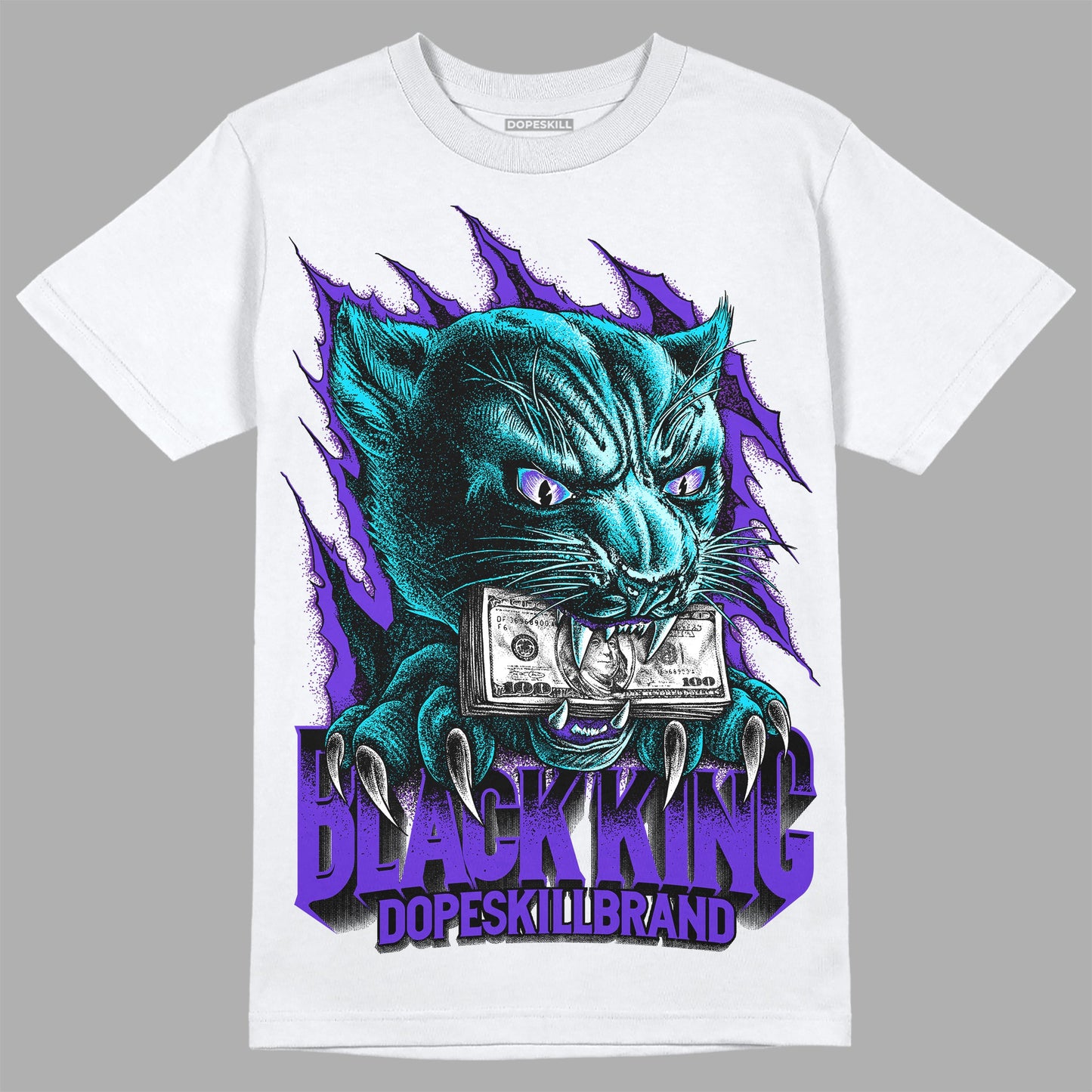 Aqua 6s DopeSkill T-Shirt Black King Graphic