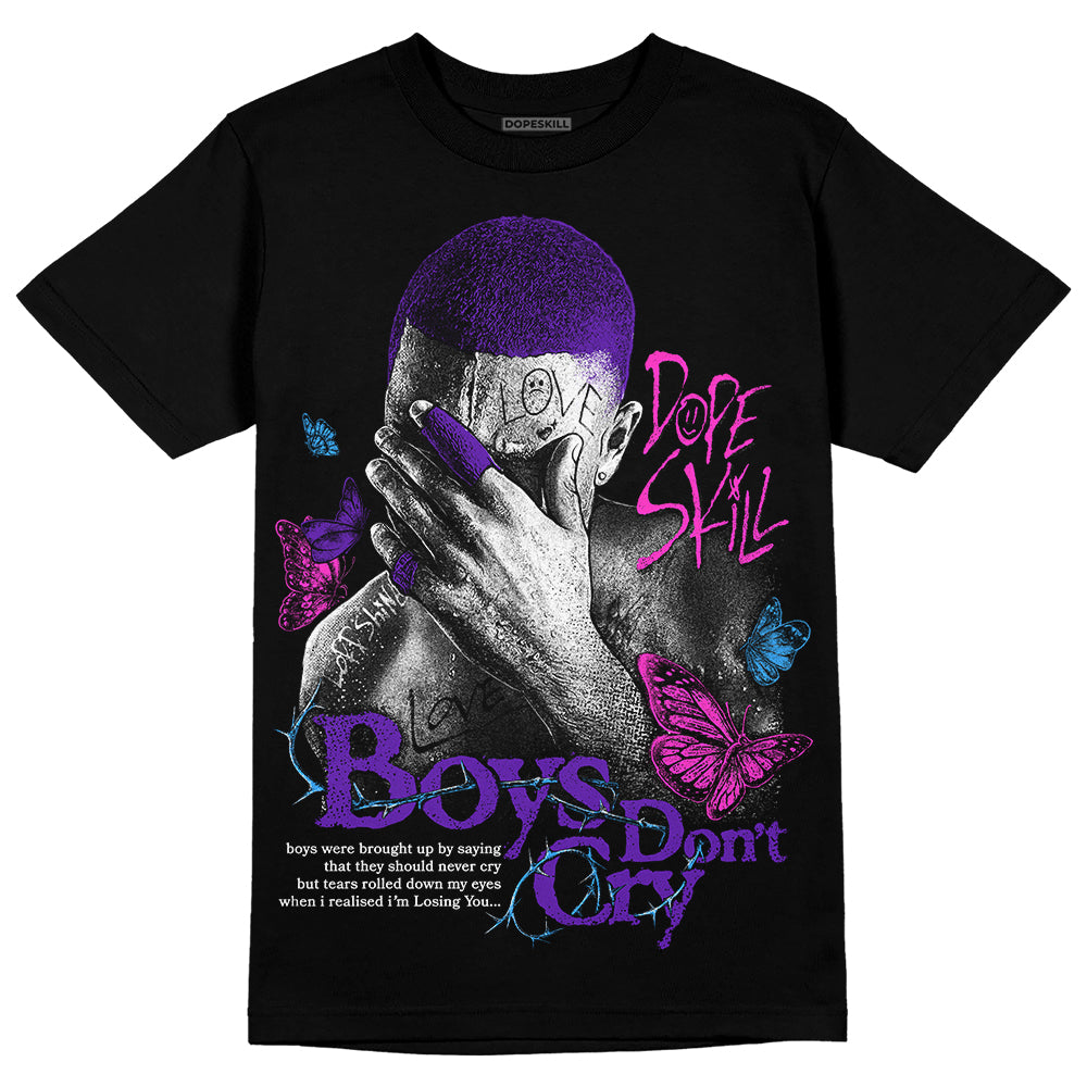 Dunk Purple Championship Court White DopeSkill T-Shirt Boys Don't Cry Graphic