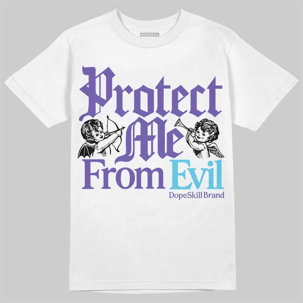 Aqua 8s DopeSkill T-Shirt Protect Me From Evil Graphic