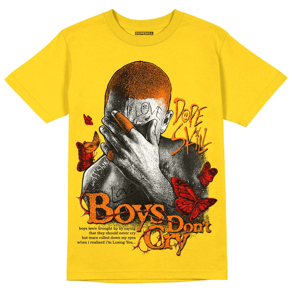 Black Tour Yellow AJ 4 Thunder DopeSkill Unisex T-Shirt Boys Don't Cry Graphic