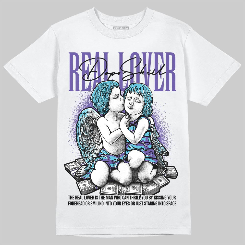 Aqua 8s DopeSkill T-Shirt Real Lover Graphic