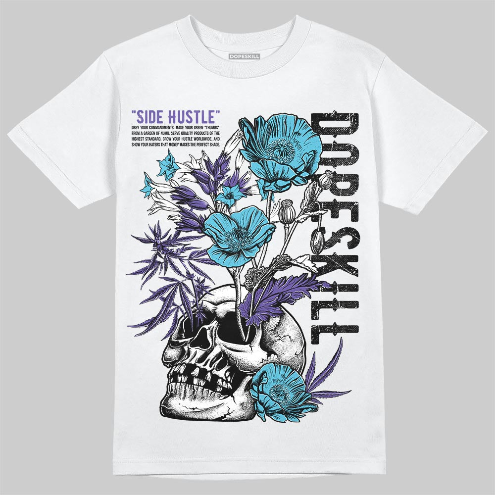 Aqua 8s DopeSkill T-Shirt Side Hustle Graphic