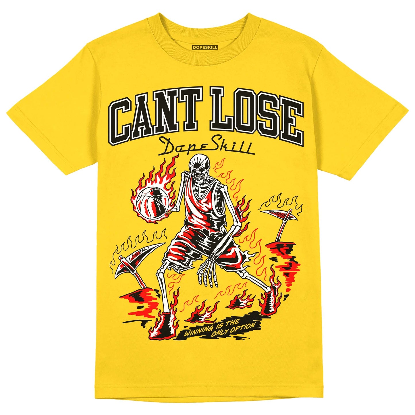 Black Tour Yellow AJ 4 Thunder DopeSkill T-Shirt Cant Lose Graphic