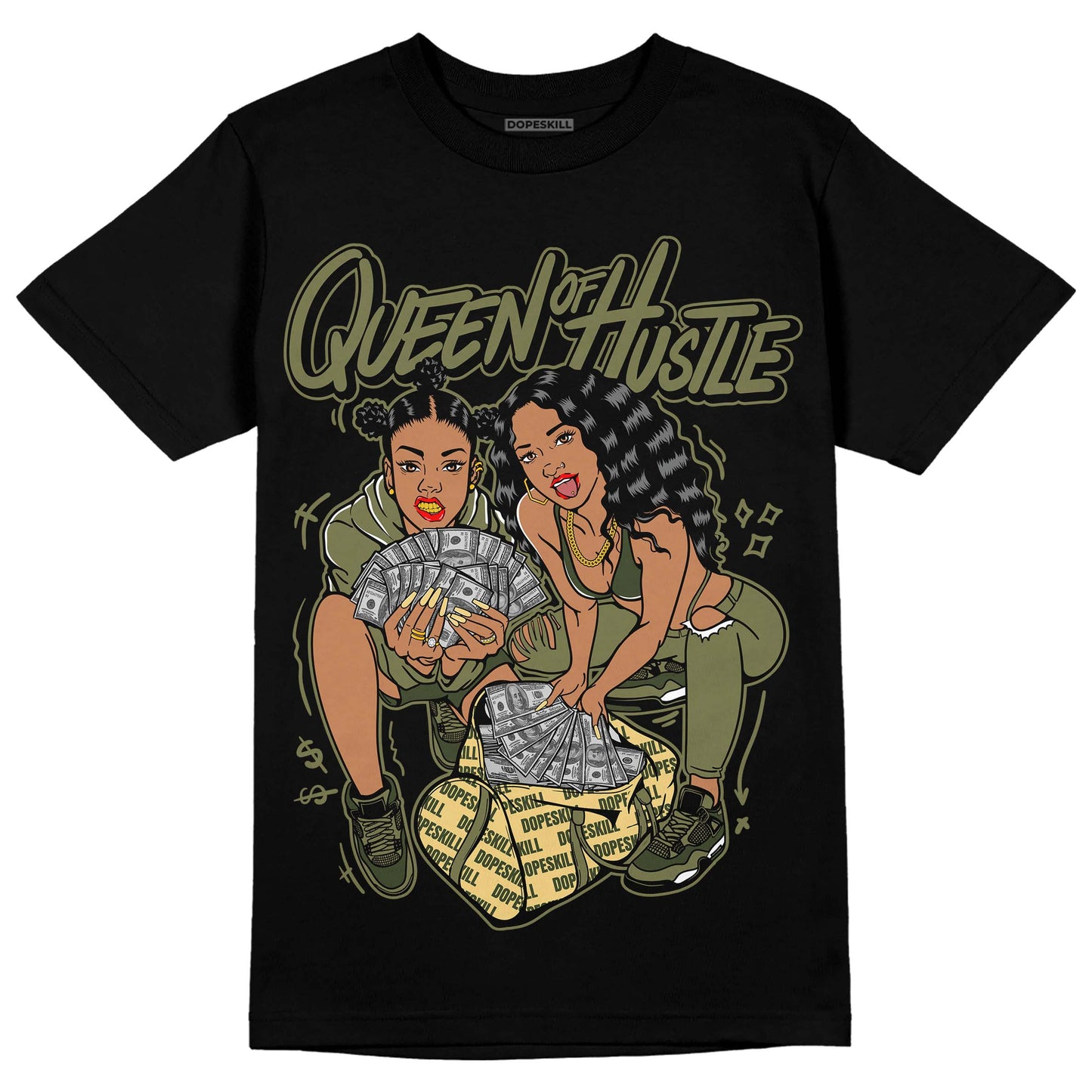 Craft Olive 4s DopeSkill T-Shirt Queen Of Hustle Graphic