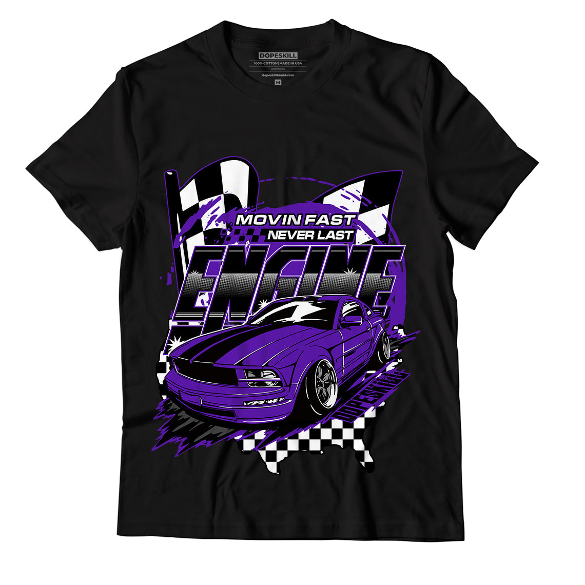 AJ 13 Court Purple DopeSkill T-Shirt ENGINE Tshirt Graphic