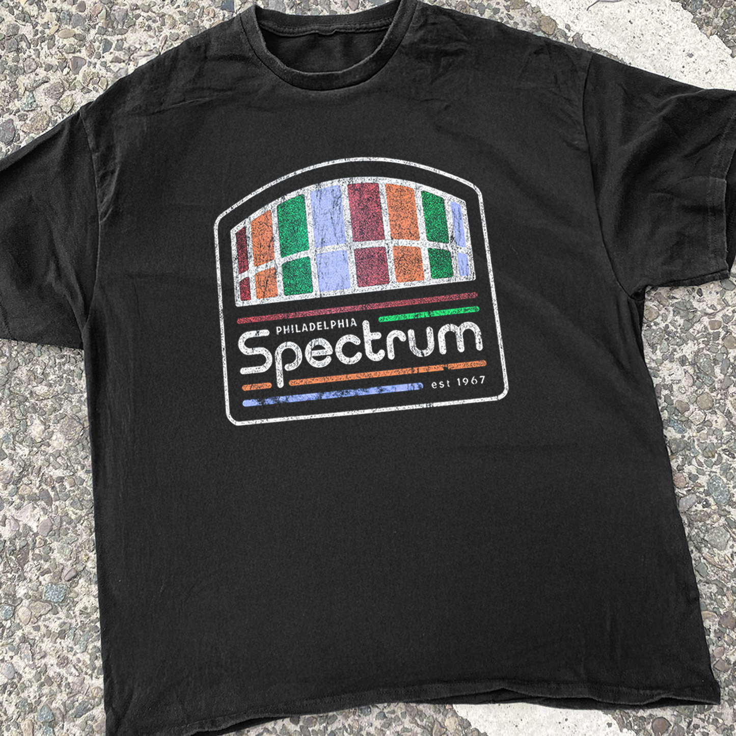 DEFUNCT 'PHILLY SPECTRUM' ARENA VINTAGE WASH BLACK TEE