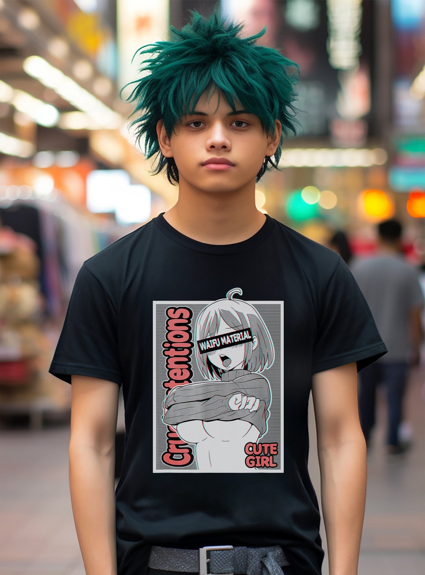 Ahegao Anime Girl T-Shirt Ecchi