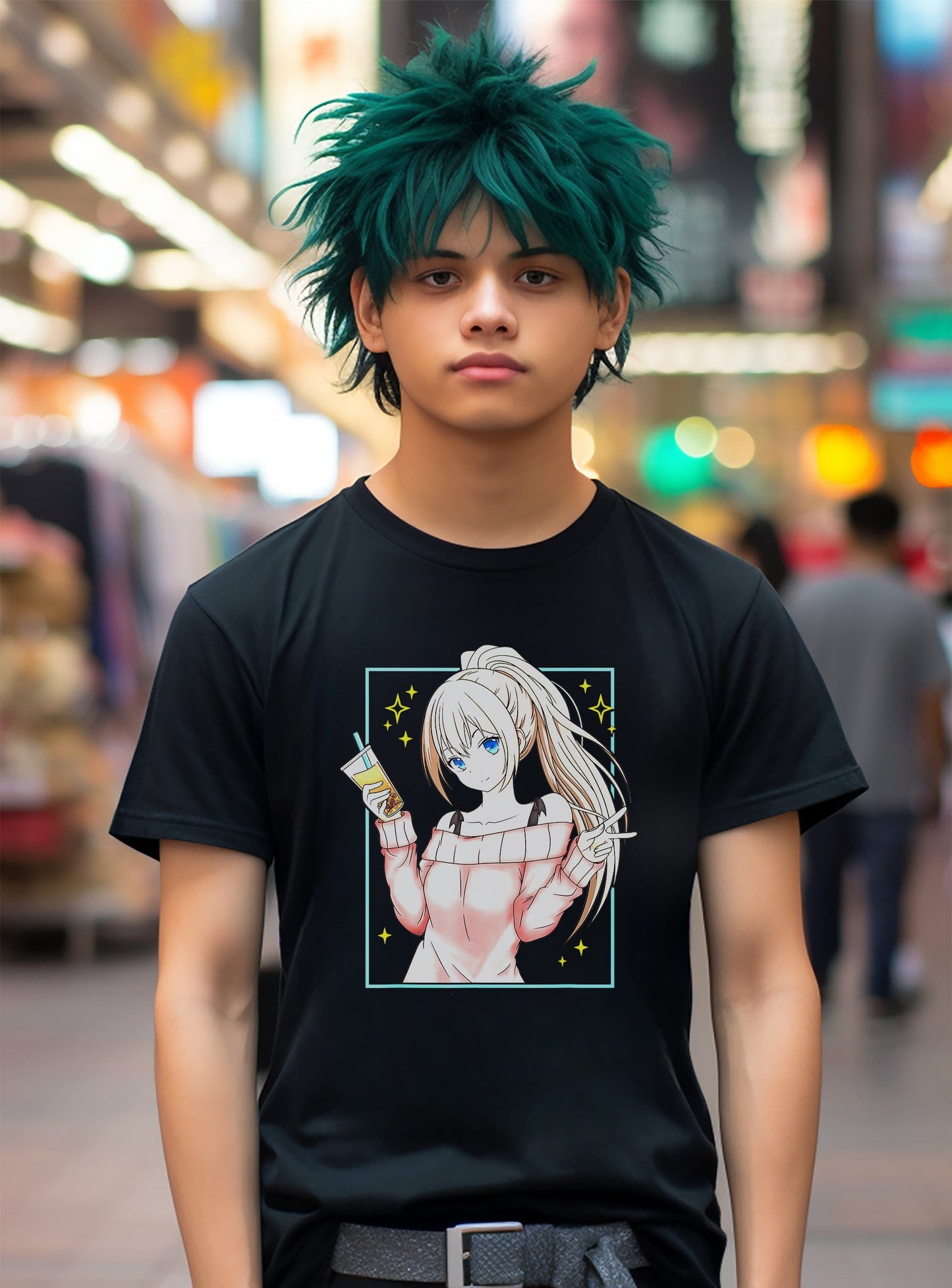 Bubble Tea Anime Girl Kawaii T-Shirt