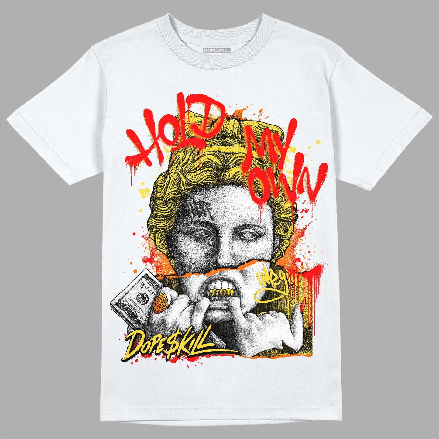 Black Tour Yellow AJ 4 Thunder DopeSkill T-Shirt Hold My Own Graphic