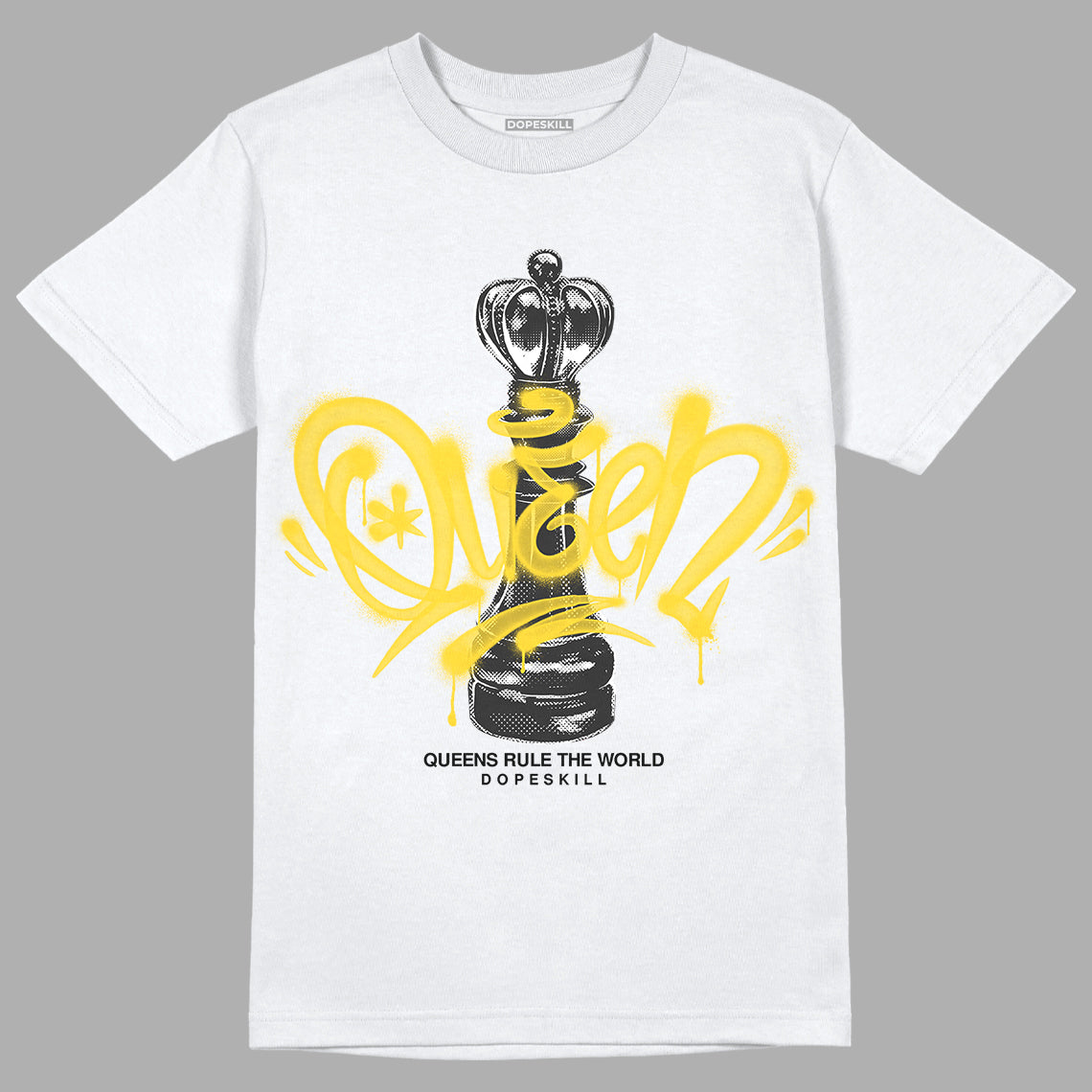 Black Tour Yellow AJ 4 Thunder DopeSkill T-Shirt Queen Chess Graphic