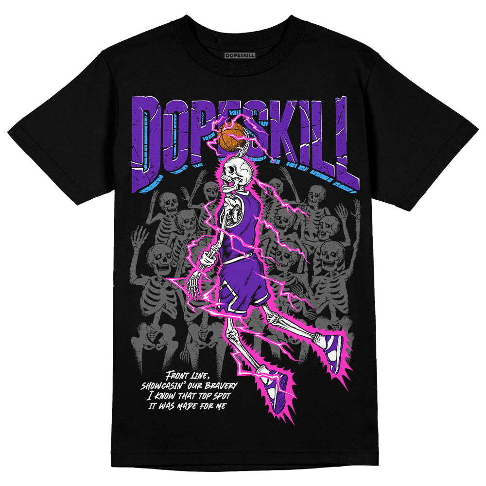 Dunk Purple Championship Court White DopeSkill T-Shirt Thunder Dunk Graphic
