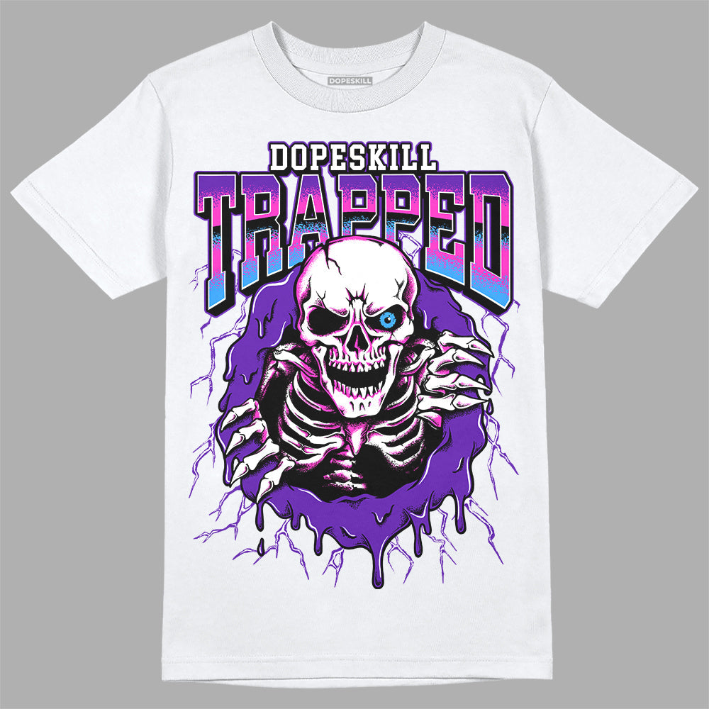 Dunk Purple Championship Court White DopeSkill T-Shirt Trapped Halloween Graphic