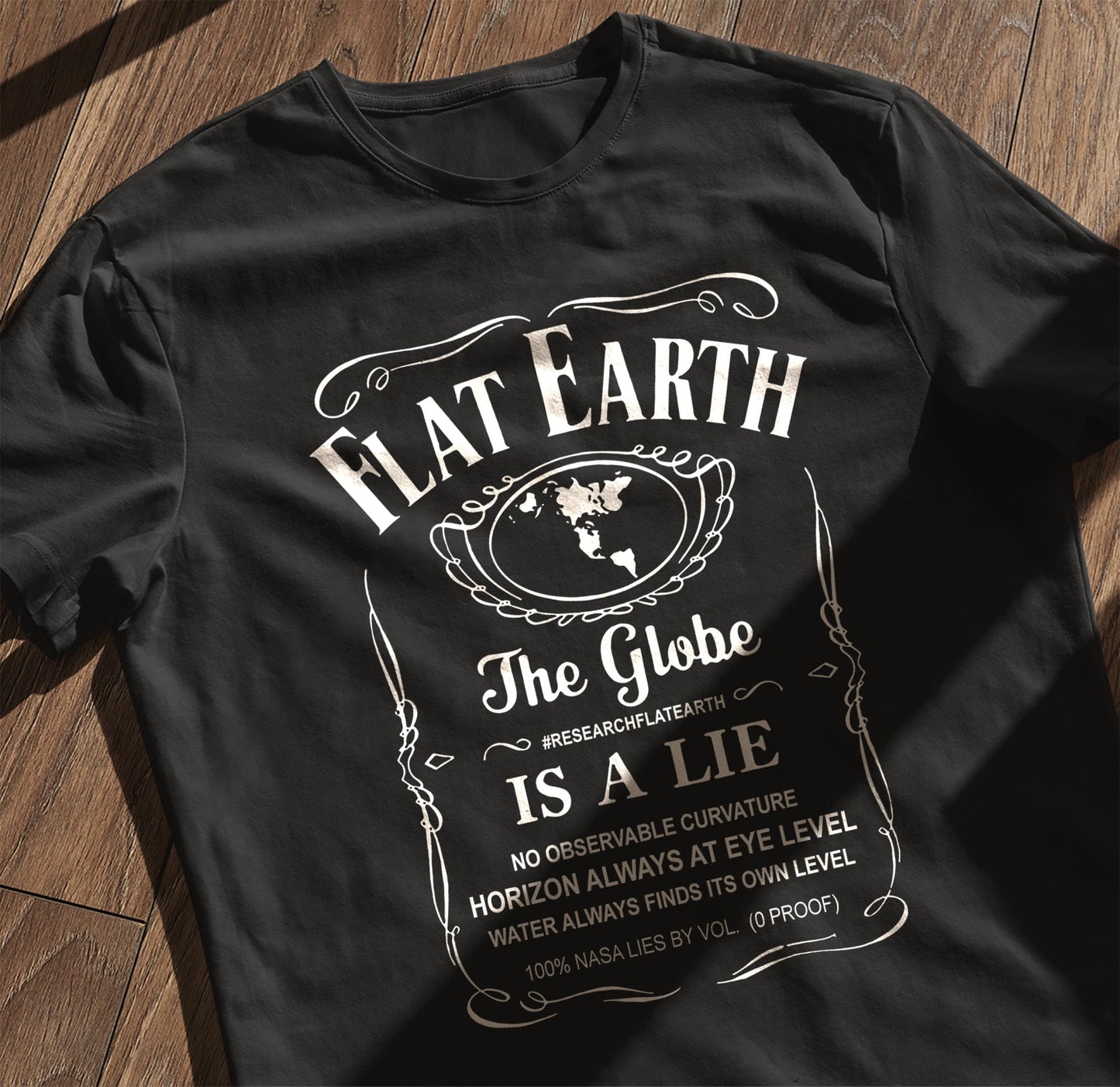 Flat Earth Lies T-Shirt - Funny &