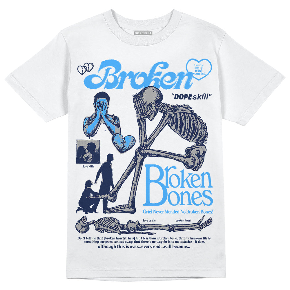 AJ Spizike White Obsidian DopeSkill T-Shirt Broken Bones Graphic