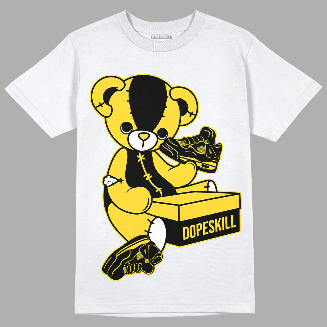 Black Tour Yellow AJ 4 Thunder DopeSkill T-Shirt Sneakerhead BEAR Graphic