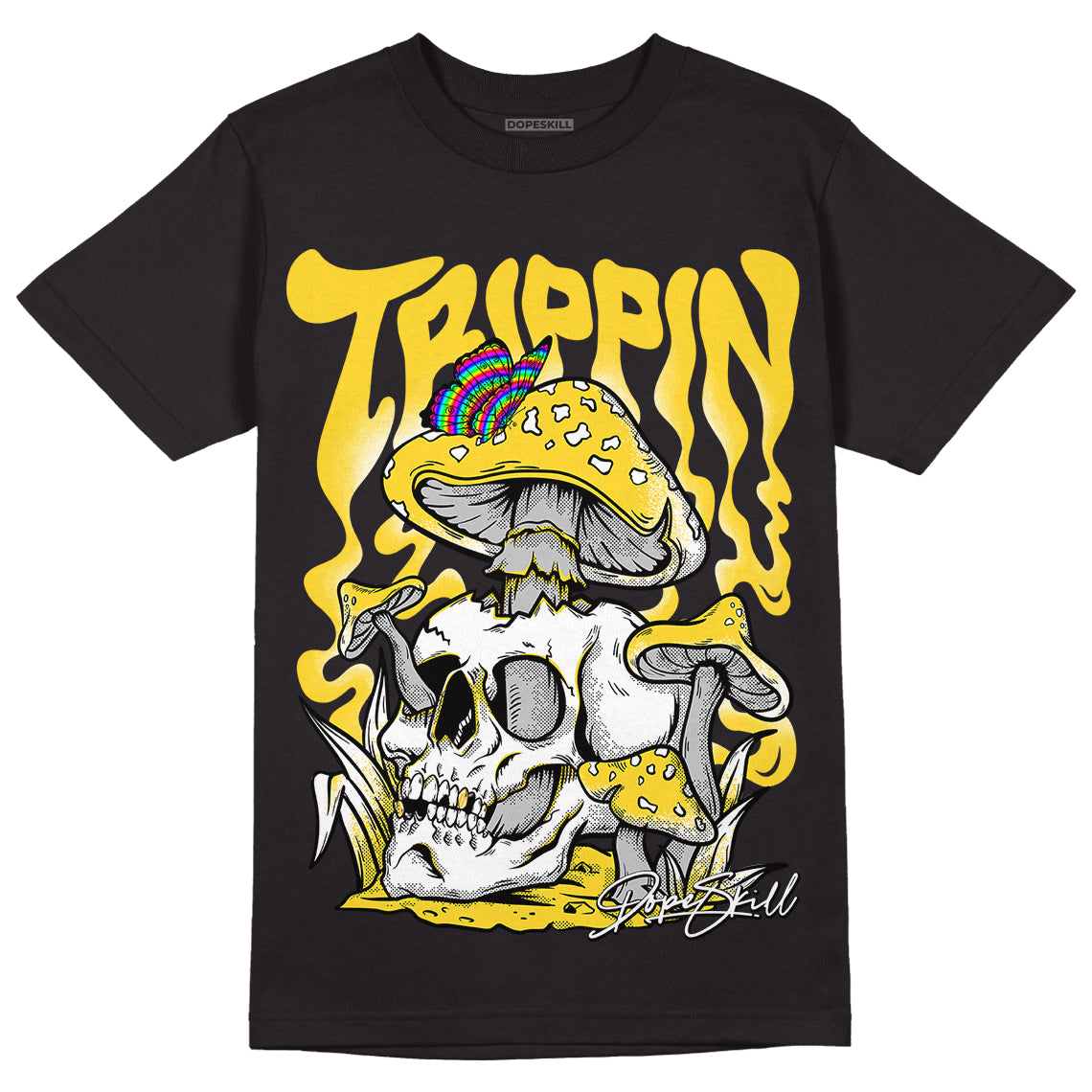 Black Tour Yellow AJ 4 Thunder DopeSkill T-Shirt Trippin Graphic