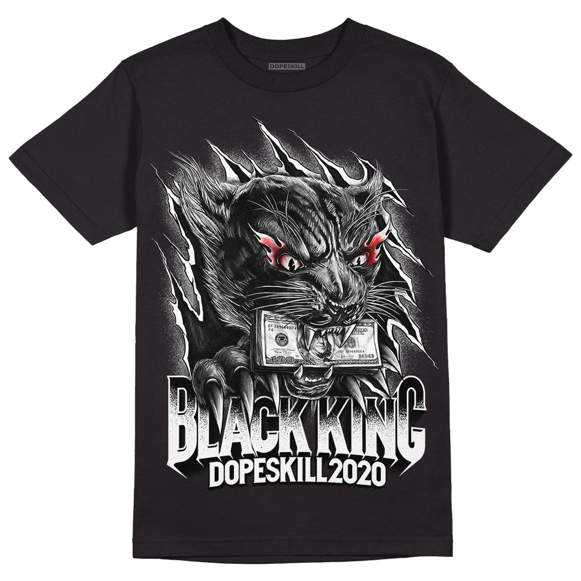 85 Black White 1s DopeSkill T-Shirt Black King Graphic
