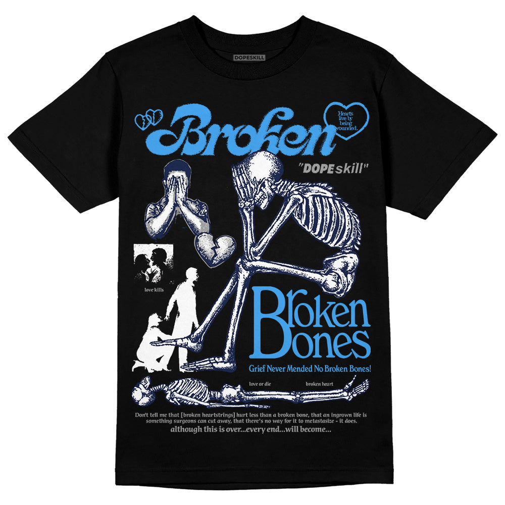 AJ Spizike White Obsidian DopeSkill T-Shirt Broken Bones Graphic