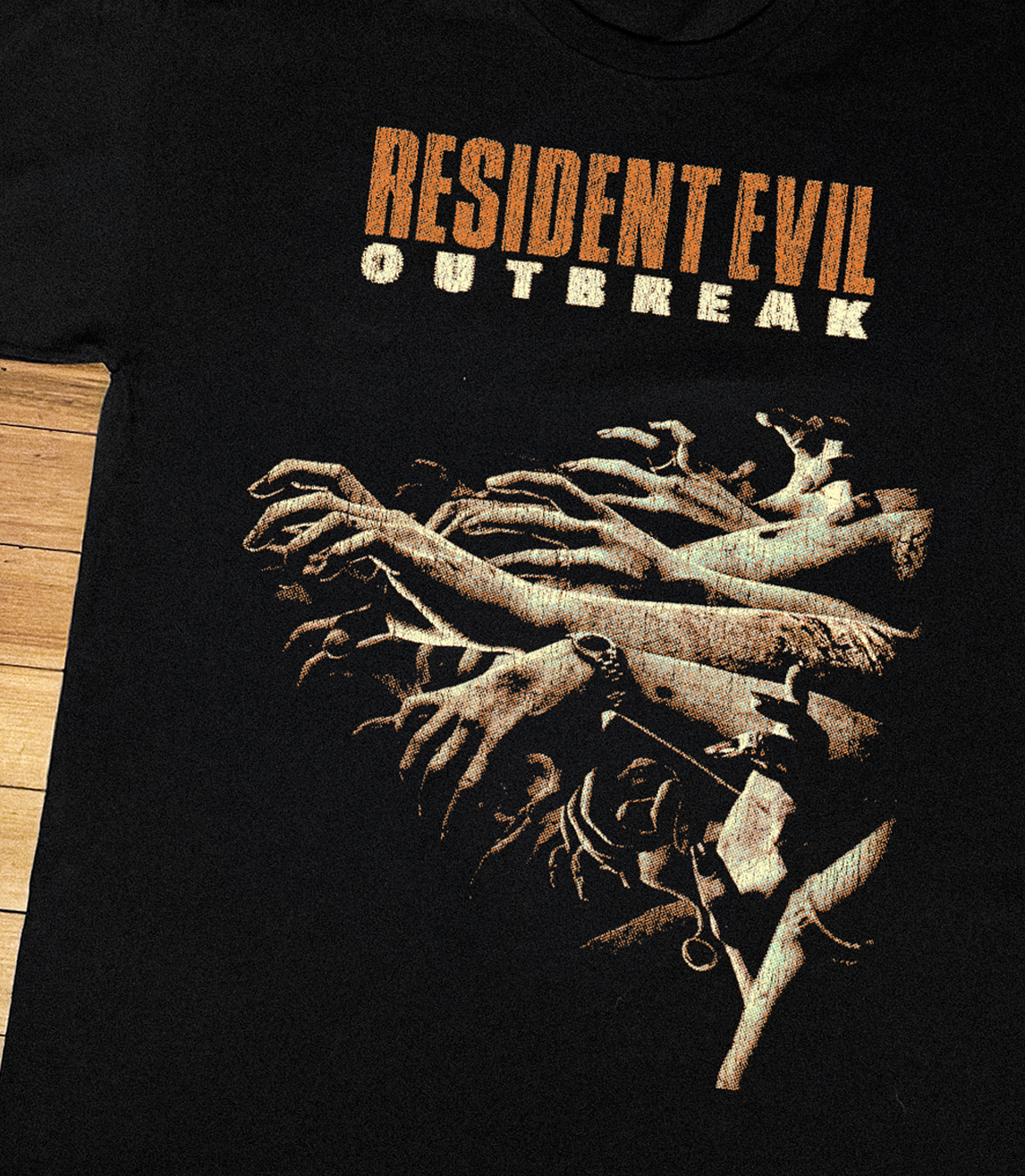 '03 RESIDENT EVIL OUTBREAK PS2 BLACK T-SHIRT