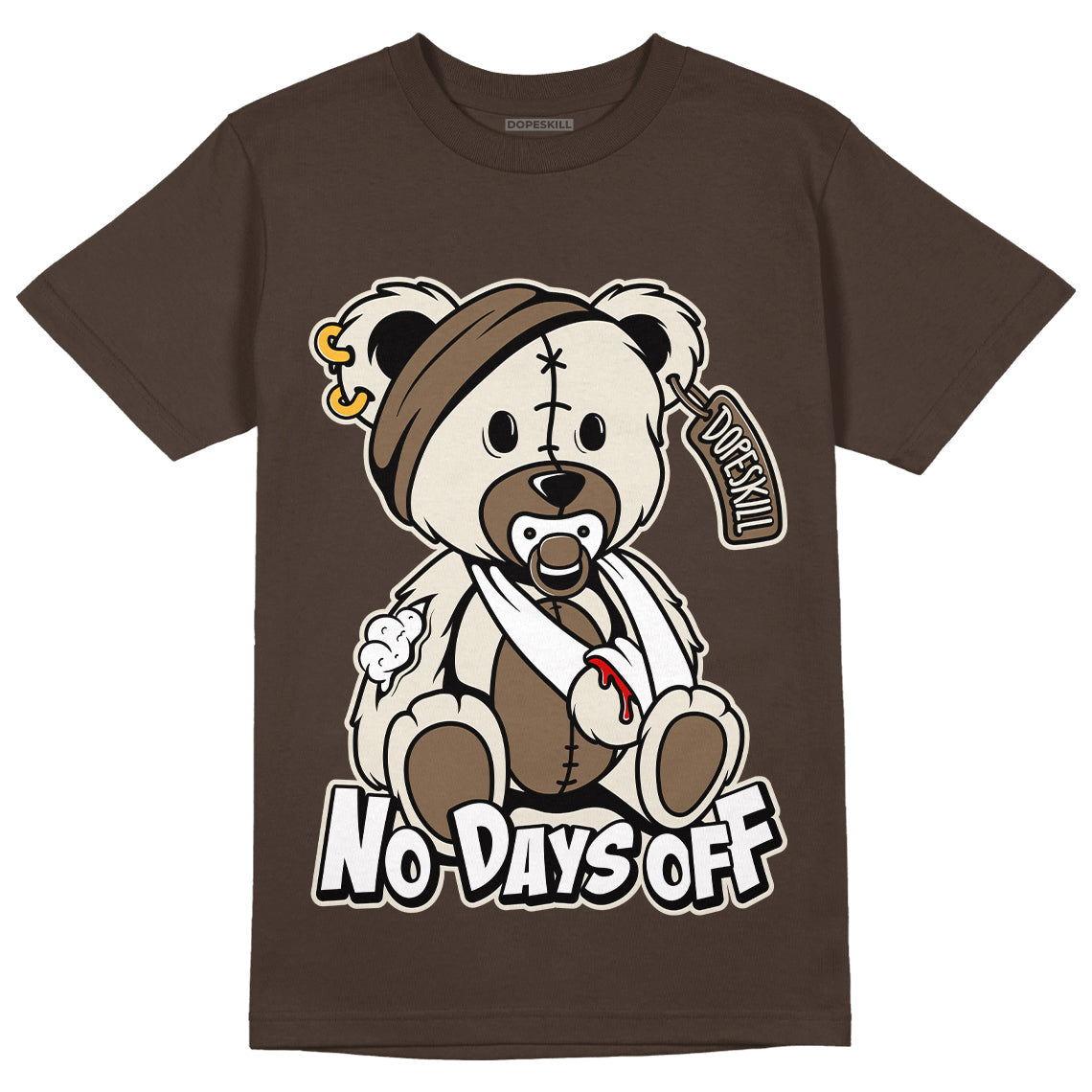 AJ 1 Low OG “Reverse Mocha” DopeSkill Ridgerock T-shirt Hurt Bear Graphic