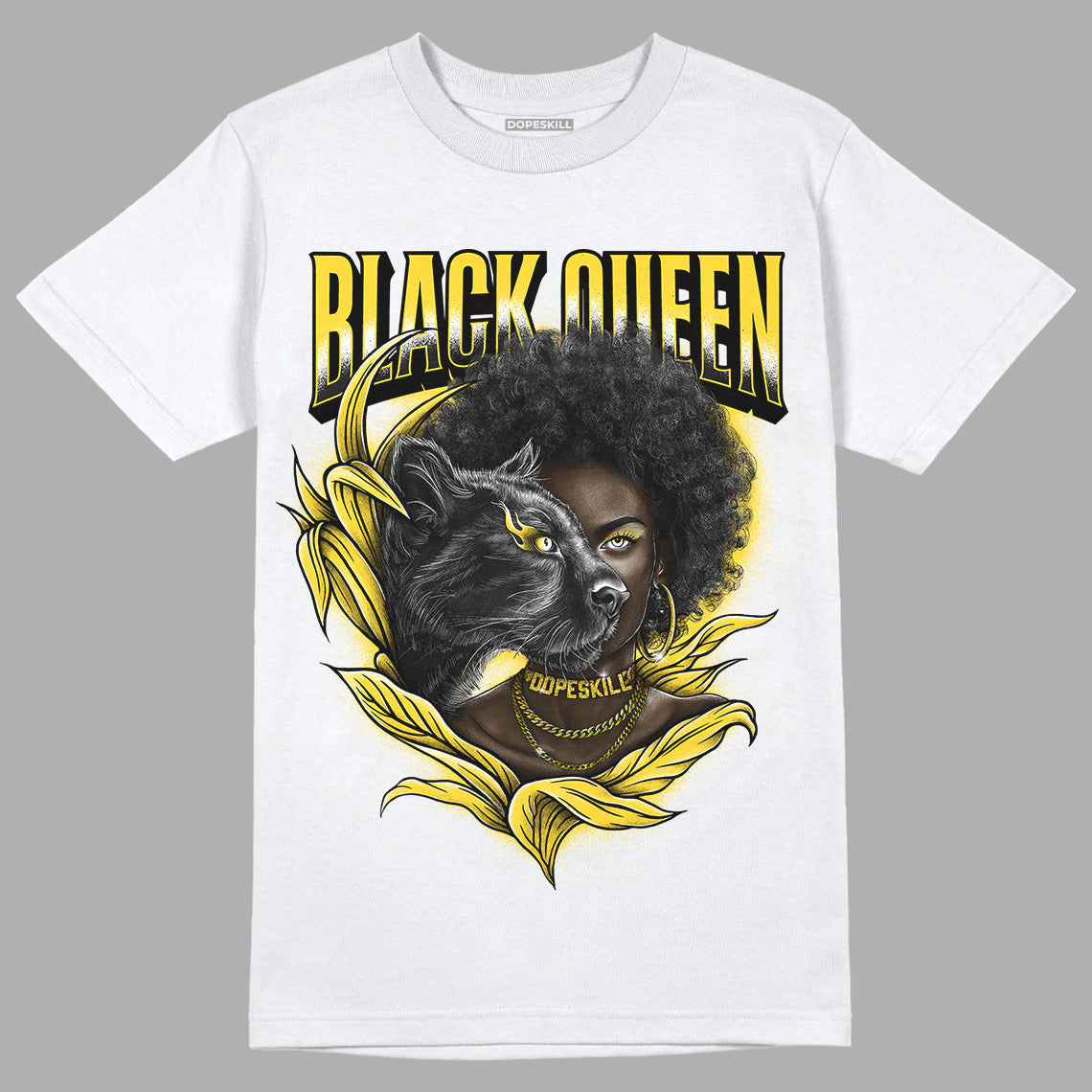 Black Tour Yellow AJ 4 Thunder DopeSkill T-Shirt New Black Queen Graphic