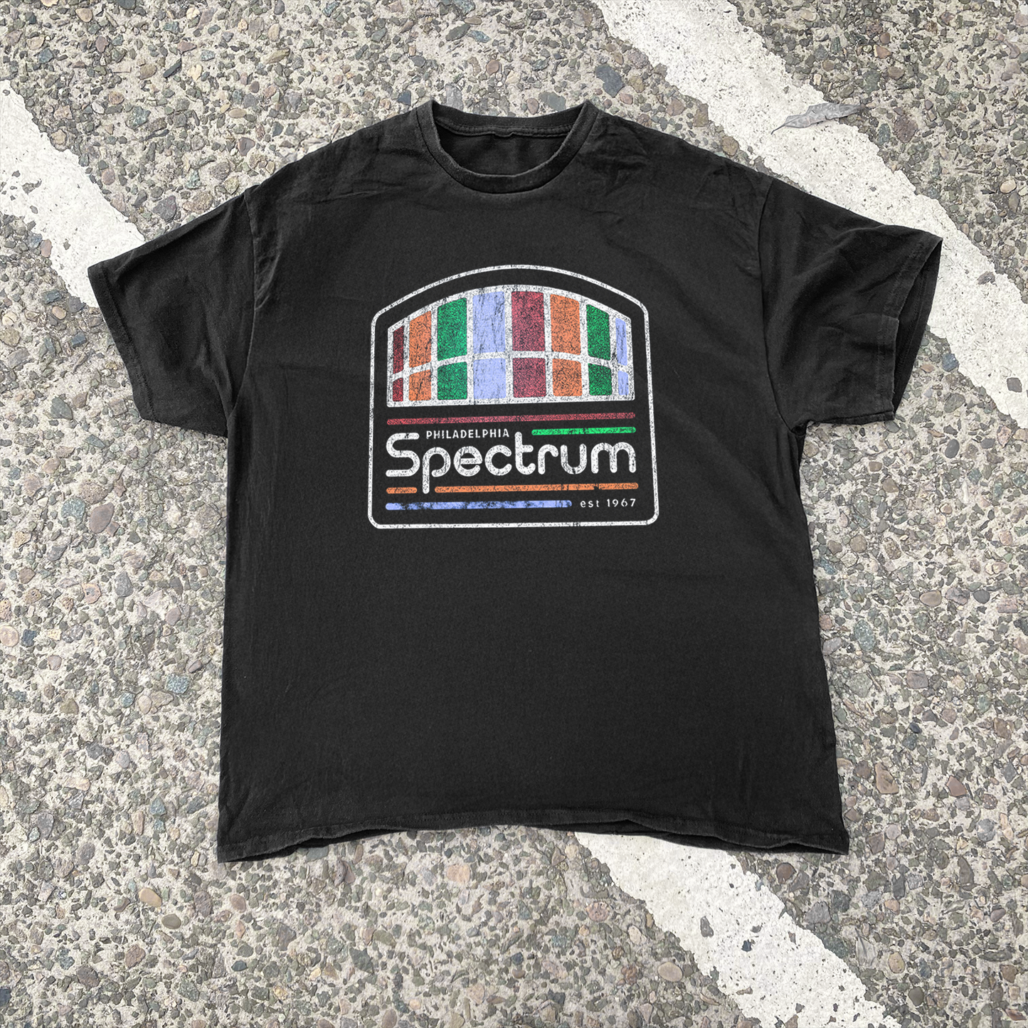 DEFUNCT 'PHILLY SPECTRUM' ARENA VINTAGE WASH BLACK TEE