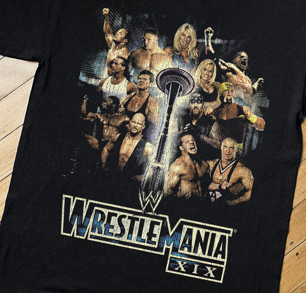 '03 WRESTLEMANIA XIX BLACK T-SHIRT