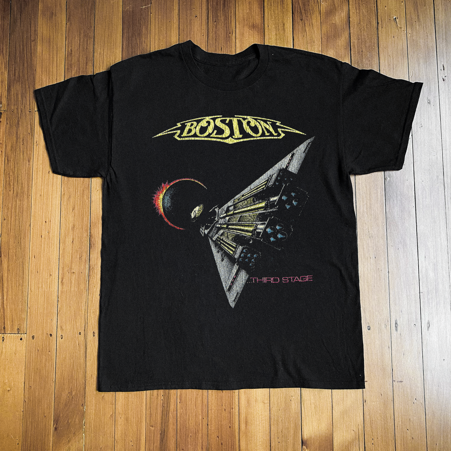 1987 BOSTON THIRD STAGE BLACK TOUR T-SHIRT