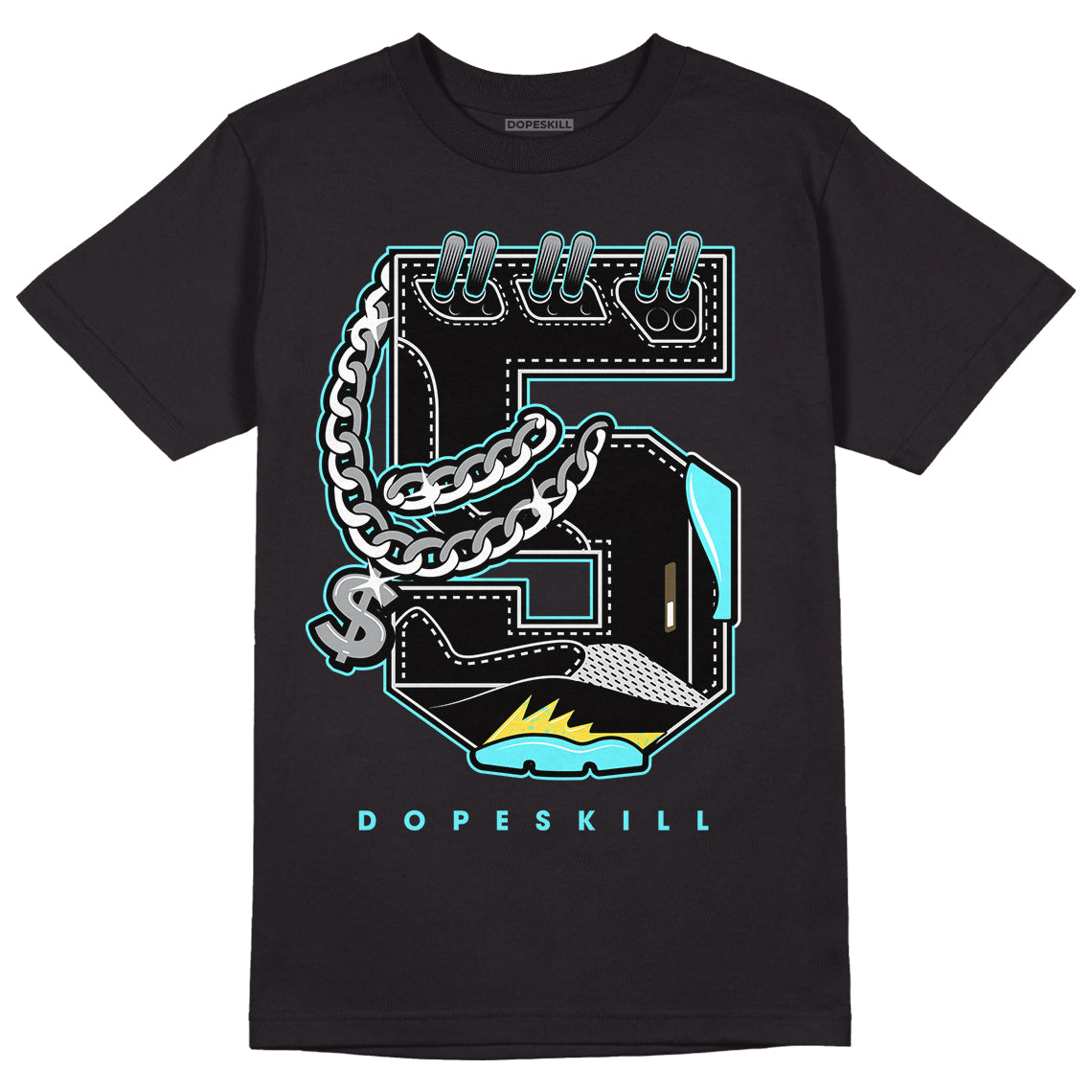Aqua 5s DopeSkill T-Shirt No.5 Graphic