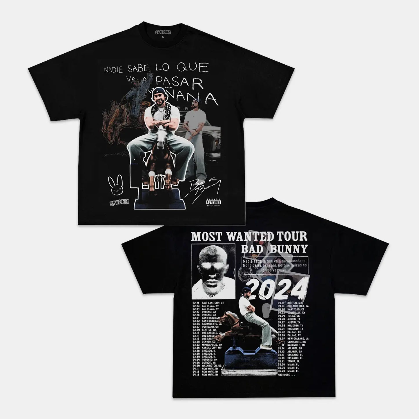 BAD BUNNY MOST WANTED TOUR TEE Style001