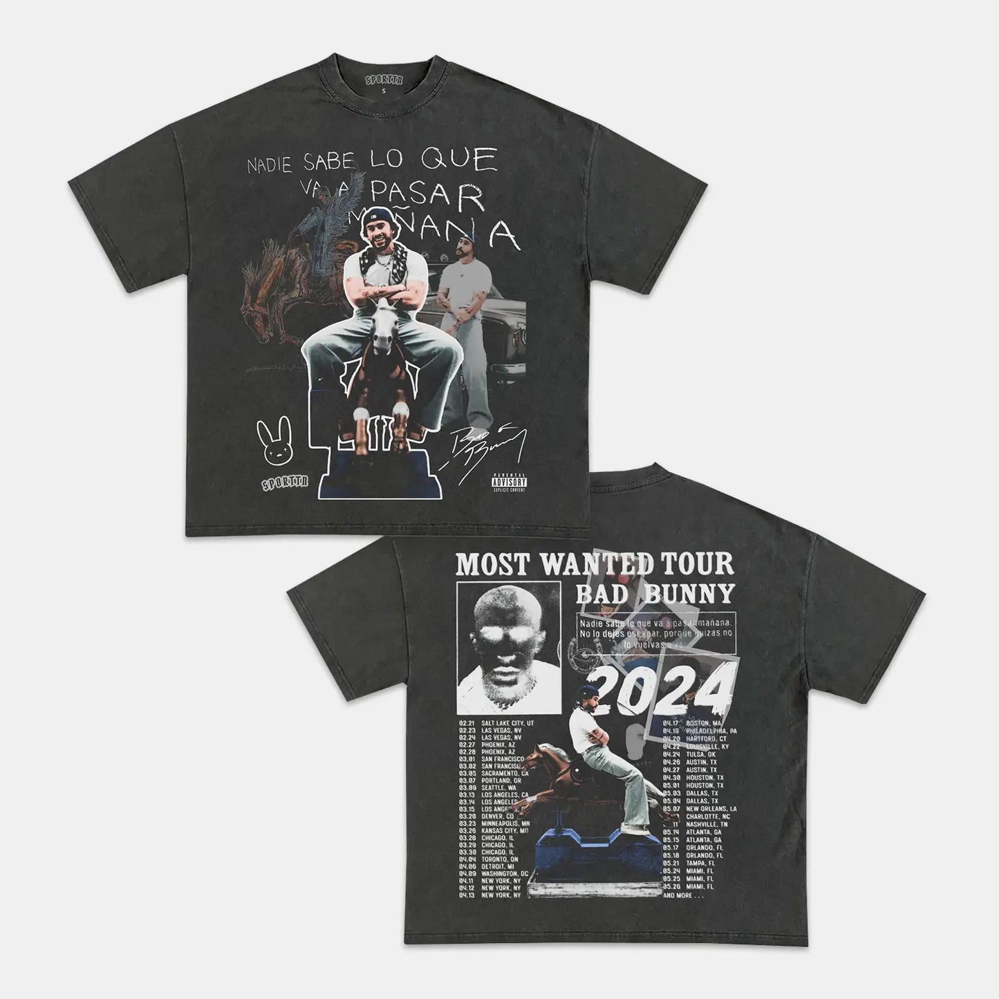 BAD BUNNY MOST WANTED TOUR TEE Style001