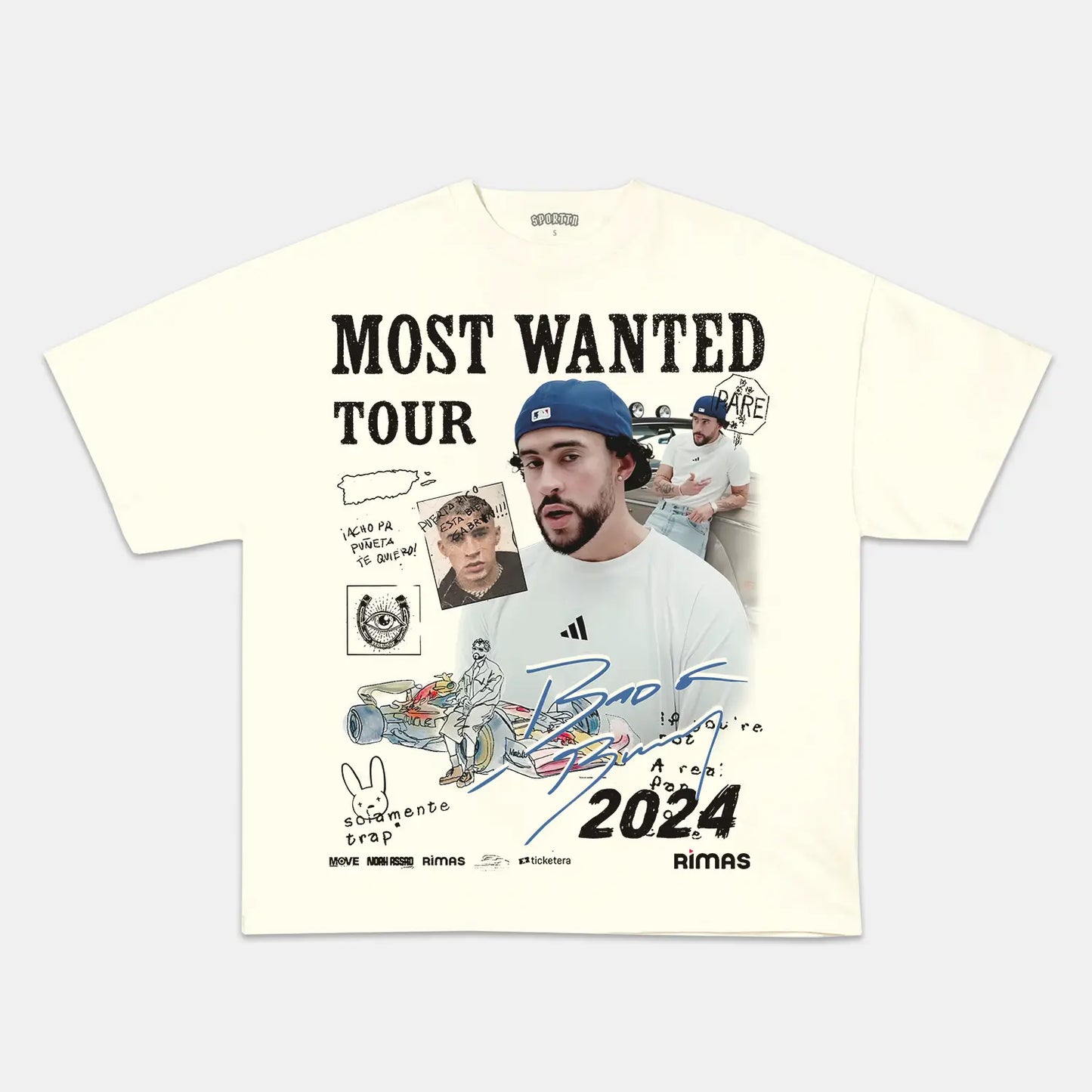 BAD BUNNY 2024 MOST WANTED TOUR TEE Style001