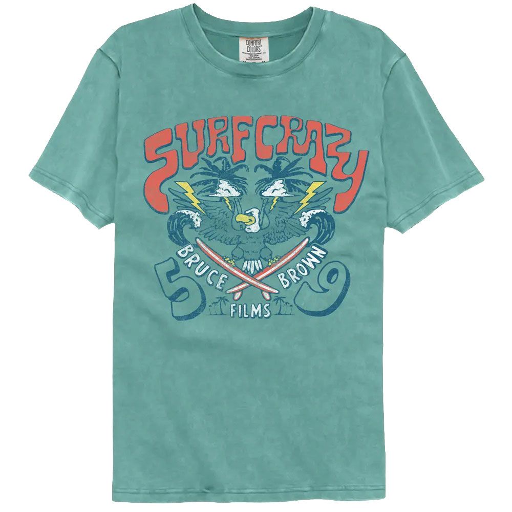 Bruce Brown Films Surf Crazy 59 Officially Licensed Adult Short Sleeve Comfort Color T-Shirt