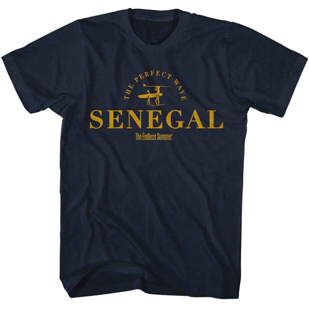 Bruce Brown Films - Senegal - American Classics - Solid Blue Adult Short Sleeve T-Shirt