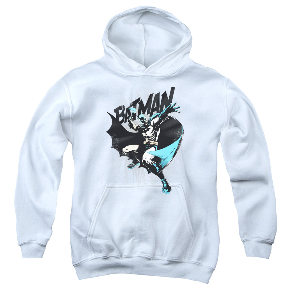 Batman Batarang Throw Kids Youth Hoodie White