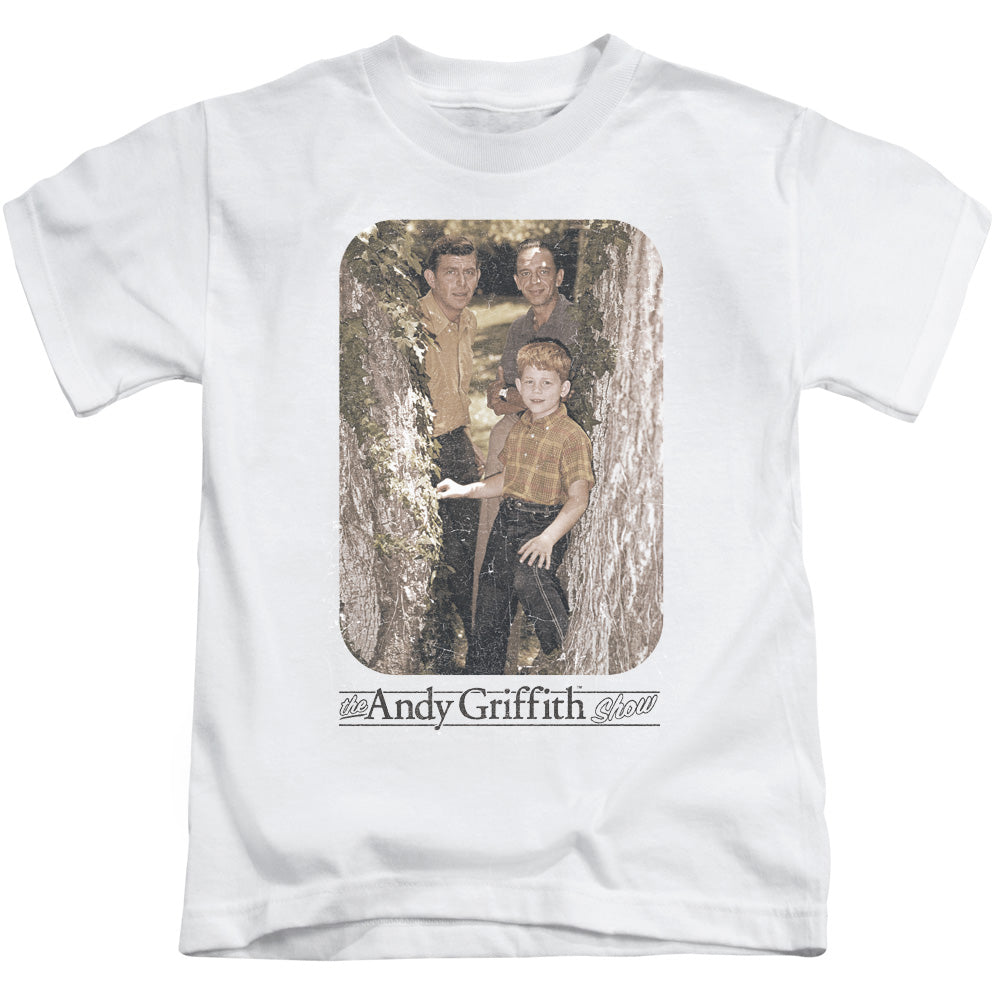 Andy Griffith Tree Photo Juvenile Kids Youth T Shirt White
