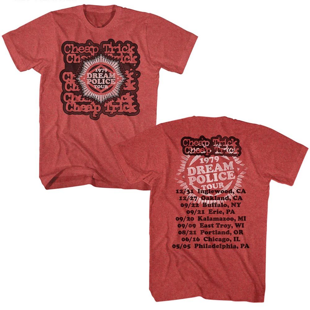 Cheap Trick - Dream Police Tour - Short Sleeve - Heather - Adult - T-Shirt