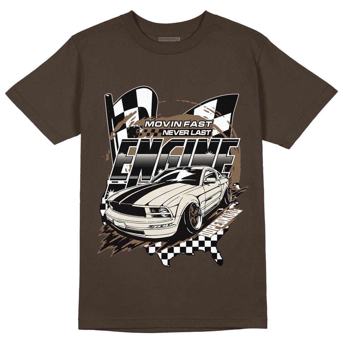 AJ 1 Low OG “Reverse Mocha” DopeSkill Ridgerock T-shirt ENGINE Tshirt Graphic