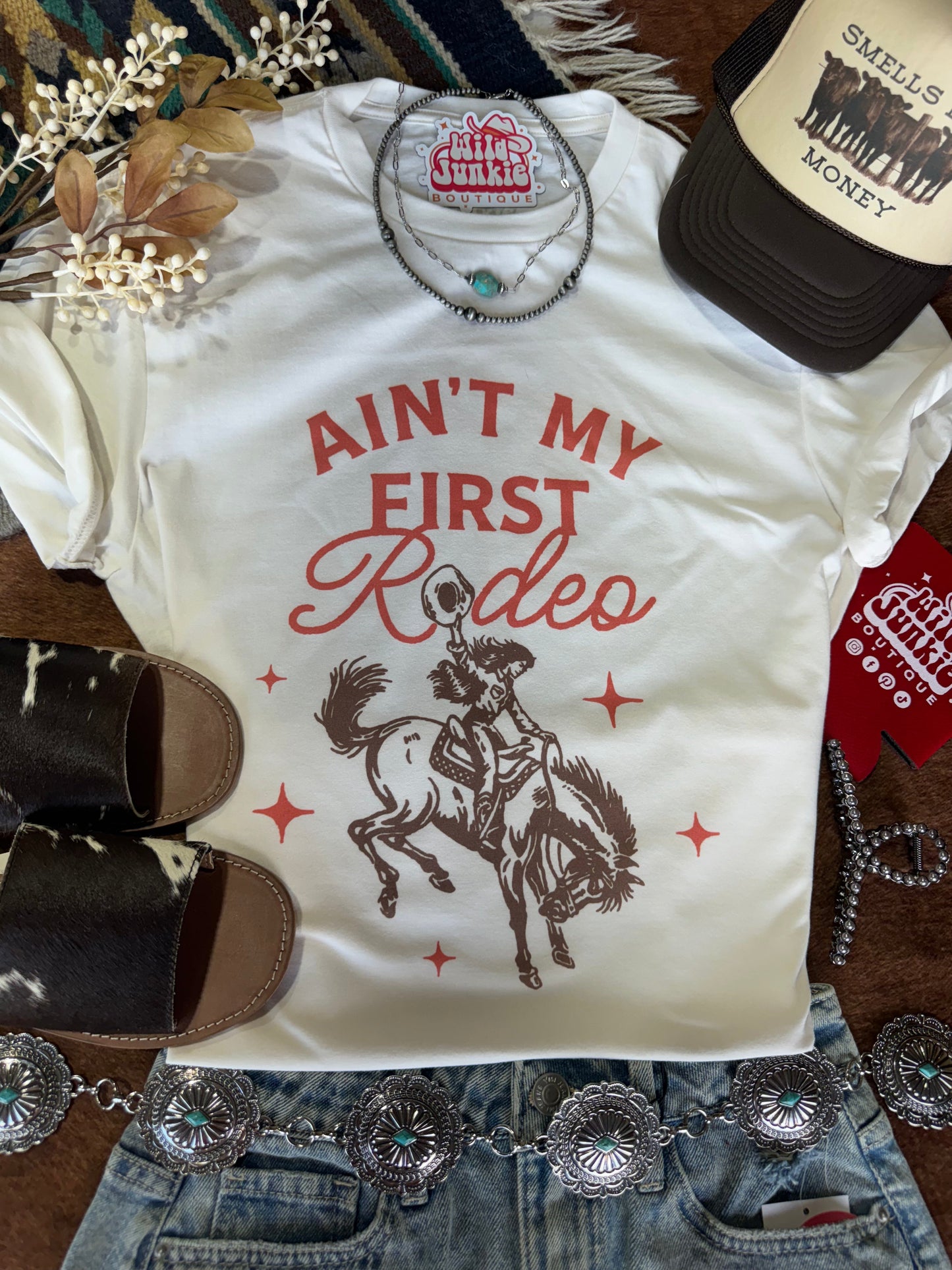 Ain't My First Rodeo Cowgirl Graphic Tee Shirt
