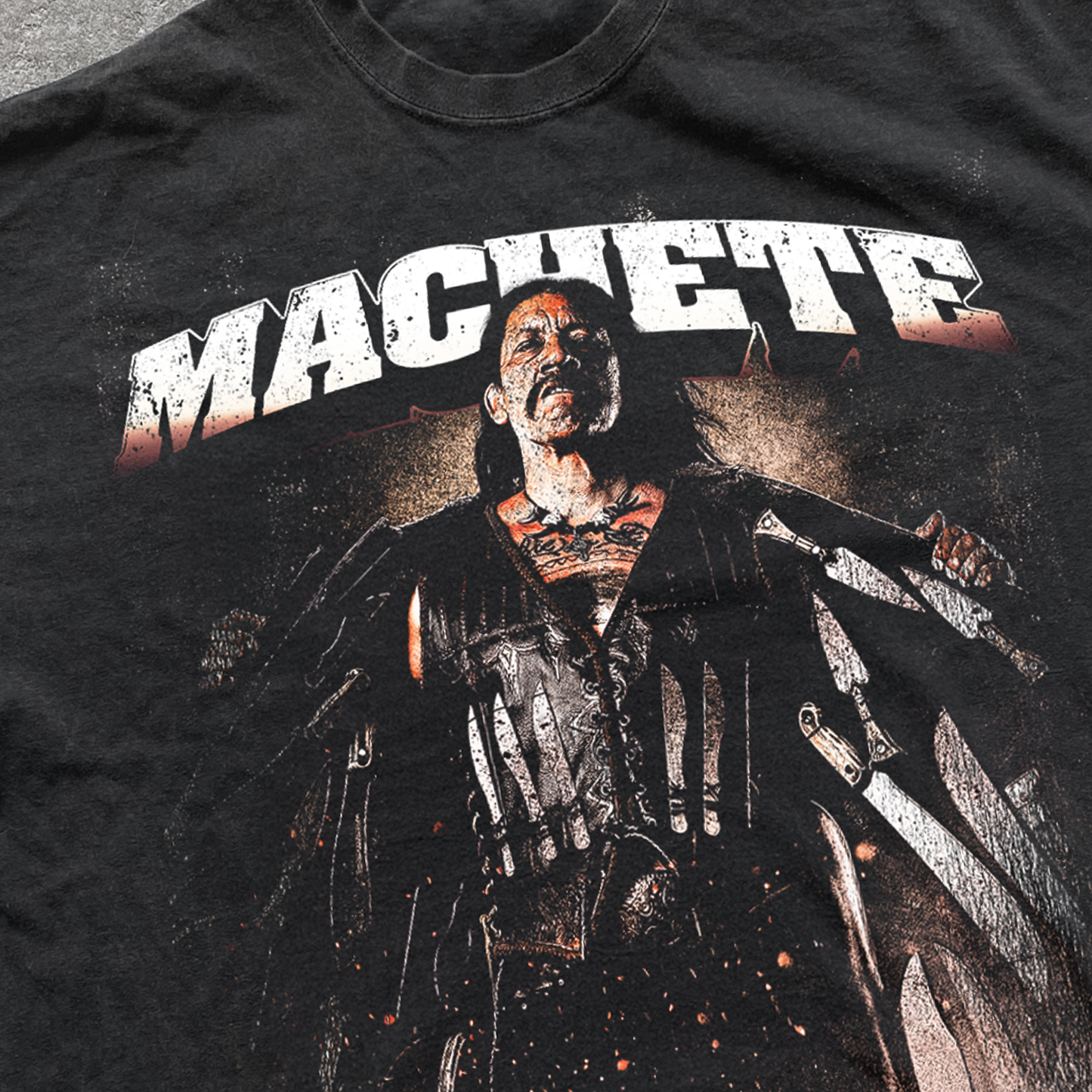 DANNY TEJO 'MACHETE' VINTAGE BLACK T-SHIRT