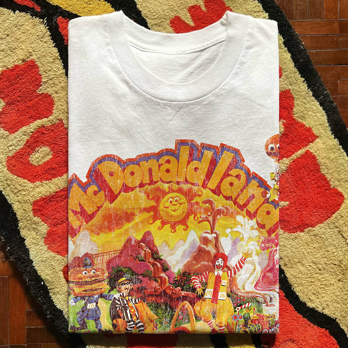 1980s 'MCDONALDLAND' VINTAGE WASHED WHITE T-SHIRT