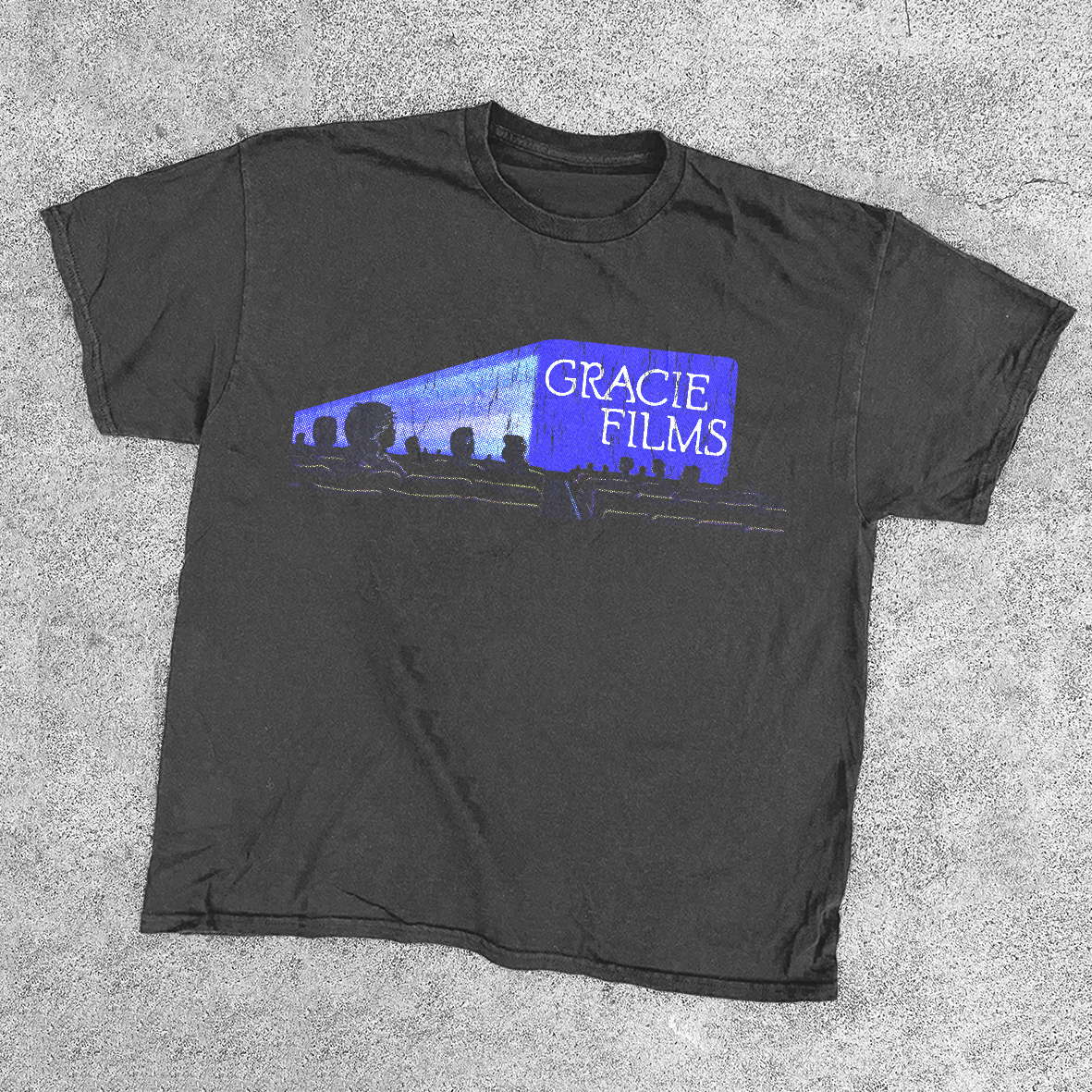 GRACIE FILMS PROMO WASHED BLACK T-SHIRT